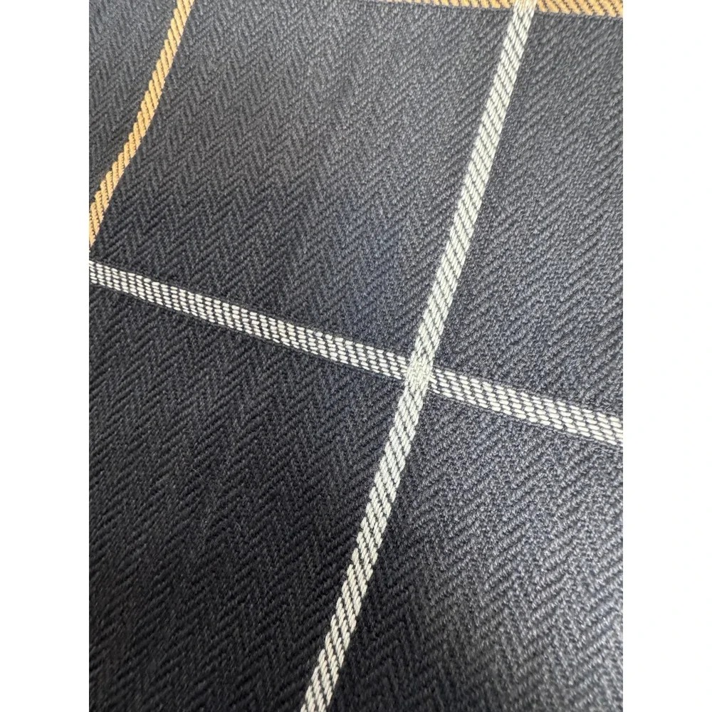 Nautica Navy Blue‎ Windowpane Cotton Placemats Set of 4 Herringbone Compound